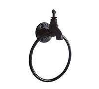 Asciugamano con rubinetto industriale a parete rotondo supporto a mano per bagno e cucina Decor rack per bagno per bagno montato a parete nero