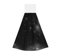 Asciugamano da appendere in pile di corallo, asciugamano da appendere per bambini e adulti, asciugamano da cucina super assorbente in bianco e nero galassia