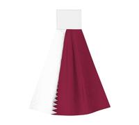 Asciugamano da appendere in pile di corallo, asciugamano da appendere per bambini e adulti, asciugamano da cucina con bandiera del Qatar, asciugamano da cucina super assorbente