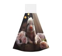 Asciugamano da appendere in pile di corallo, asciugamano da appendere per bambini e adulti, asciugamano da cucina super assorbente per bagno e cucina, grazioso maiale giovane