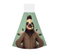 Asciugamano da appendere in pile di corallo, asciugamano da appendere per bambini e adulti, asciugamano da cucina super assorbente con bradipo cartone animato