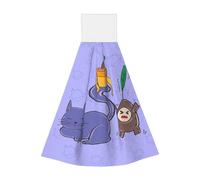 Asciugamano da appendere in pile di corallo, asciugamano da appendere per bambini e adulti, asciugamano da cucina per bagno e cucina, semi di girasole e gatti, asciugamano da cucina super assorbente