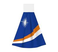 Asciugamano da appendere in pile di corallo, asciugamano da appendere per bambini e adulti, asciugamano da cucina super assorbente con bandiera delle Isole Marshall