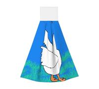 Asciugamano da appendere in pile di corallo, asciugamano da bagno e cucina per bambini e adulti, oca bianca allarga le ali asciugamano da cucina super assorbente