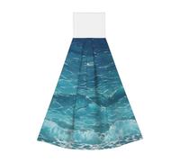 Asciugamano da appendere in pile di corallo, asciugamano da bagno per bambini e adulti e cucina, asciugamano da cucina super assorbente blu profondo mare