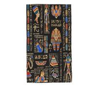 Asciugamano da Bagno Ancient Egyptian Goddess Golden Lusso Asciugamano di Sauna Morbido Coperta da Spiaggia Donna per Yoga Nuoto Spiaggia 27.5X16In