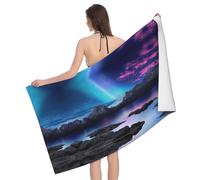 Asciugamano da bagno assorbente in microfibra con grafica 3D raffigurante l'universo spaziale, telo da spiaggia, coperta, asciugamano da viaggio, per il bagno, il nuoto e i viaggi.