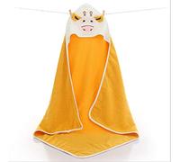 Asciugamano da bagno con cappuccio, 35,4 x 35,4, 100% cotone, super morbido, assorbente, motivo mucca, regalo per la doccia per bambini e bambine