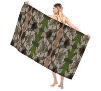 Asciugamano da bagno extra large in morbida microfibra con stampa di gatti leopardi di montagna 51 x 31,5 Asciugamano da spiaggia super assorbente, adatto per uomo donna Sport Bagno Piscina Viaggi