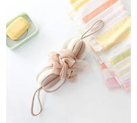 Asciugamano da bagno grande da bagno for adulti, sfregamento della schiena, palla da bagno, fiore, schiuma, sfregamento, asciugamano, forniture for il bagno (Color : Brown)