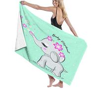 Asciugamano da bagno grande in morbida microfibra, simpatico cartone animato bellissimo elefantino fiori elefante margherita, telo da bagno telo mare per viaggi in hotel per famiglie sport di nuoto, 5