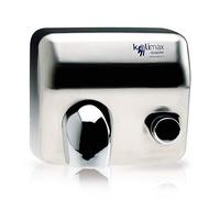 ASCIUGAMANO DA BAGNO PROFESSIONALE CON PULSANTE IN ACCIAIO SATINATO MODELLO KALIMAX 25p-Vb
