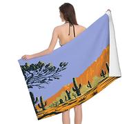 Asciugamano da Bagno Saguaro Cactus in The Ironwood Tree National Monument Section Resistente Asciugamano di Sauna Asciugatura Rapida Telo Mare per Spiaggia Donna Vacanza 80X130Cm
