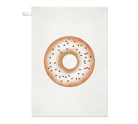 Asciugamano Da Cucina Con Stampa Di Ciambella Glassa Al Caffè - Divertente