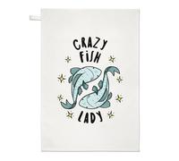 Asciugamano Da Cucina Con Stelle Per La Pazza Della Pesca - Animale Divertente