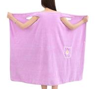 Asciugamano Da Doccia Per Donna, Accappatoio Per Doccia E Corpo Assorbente | Accappatoio In Pile Corallo Ad Asciugatura Rapida E Alla , Con Tasca Da Viaggio Per La Spa Domestica, Assorbente Da Don