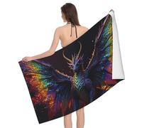 Asciugamano da spiaggia ad asciugatura rapida - Ali arcobaleno Majestic Dragon morbido asciugamano da bagno per bagno, teli da mare personalizzati a prova di sabbia, asciugamani in microfibra per il