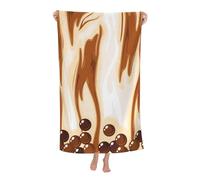 Asciugamano da spiaggia Bubble Tea in zucchero di canna, tè al latte, teli da spiaggia in microfibra, coperta tropicale oversize, grande, extra large, teli da piscina XL, asciugatura rapida, antisabb