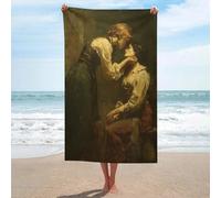 Asciugamano da spiaggia con due donne che si baciano, in microfibra, grande, multiuso, assorbente, per bagno e piscina, 130 x 80 cm
