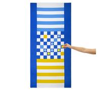Asciugamano Da Spiaggia Con Gioco Checkers Azzurro