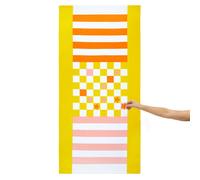 Asciugamano Da Spiaggia Con Gioco Checkers Giallo