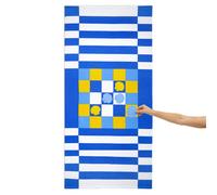 Asciugamano Da Spiaggia Con Gioco Tic-Tac-Toe Azzurro