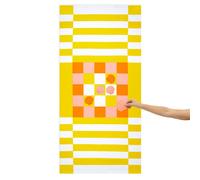 Asciugamano Da Spiaggia Con Gioco Tic-Tac-Toe Giallo
