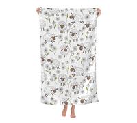 Asciugamano da spiaggia Counting Sheep On White, in microfibra, morbido, assorbente, ad asciugatura rapida, grande, per viaggi, piscina, yoga, palestra, sport, campeggio e accessori da spiaggia per uo