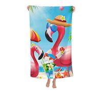 Asciugamano da spiaggia in microfibra ad asciugatura rapida, teli da mare per piscina super assorbenti Summer Beach Flamingo per donne uomini ragazze ragazzi 32X52 pollici