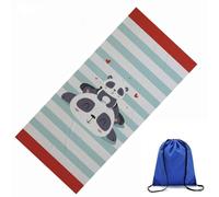 Asciugamano da Spiaggia in Microfibra, Morbuy Rettangolo Telo Mare Grande Assorbente Coperta Antisabbia Asciugatura Rapida Stampato Leggero per Il Yoga e Fitness (75x150cm,Panda)