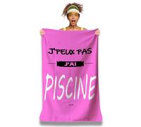 Asciugamano da spiaggia in microfibra personalizzato con messaggio umoristico. Telo mare 160 x 80 cm ultra assorbente, asciugatura rapida, leggera e compatta. Idea Regalo Donna Uomo Adolescente