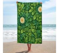 Asciugamano da spiaggia in microfibra senza sabbia con fiori mandala, a spirale, grande, multiuso, assorbente, per bagno e piscina, 130 x 80 cm