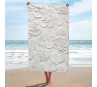 Asciugamano da spiaggia in microfibra senza sabbia con petali di rosa intagliati morbidi asciugamani da doccia multiuso assorbenti per bagno piscina 130 x 80 cm