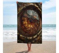 Asciugamano da spiaggia in microfibra senza sabbia, grande, multiuso, assorbente, per bagno e piscina, 130 x 80 cm