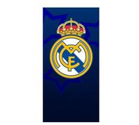 Asciugamano da spiaggia Madrid, 75 x 150 cm, cotone 320 g, asciugatura rapida, design calcio, blu marino stella Champions