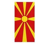Asciugamano Da Spiaggia Microfibra Per Adulti Large | Motivo Con Bandiera Nazionale Della Macedonia | Asciugamano Da Viaggio Vacanza | Telo Da Mare Per | Asciugatura Rapida Senza Sabbia 90×180Cm