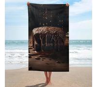Asciugamano da spiaggia oversize 31'' X 51'' Asciugamani da bagno assorbenti ad asciugatura rapida senza sabbia Asciugamani da piscina in microfibra sottili e leggeri Asciugamano da spiaggia con tor