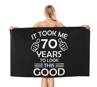 Asciugamano da spiaggia oversize "Happy 70th Birthday" (1), asciugamani da bagno, assorbenti e ad asciugatura rapida, senza sabbia, per nuoto, piscina, viaggi, yoga, 32"X52" (accessori da spiaggia)