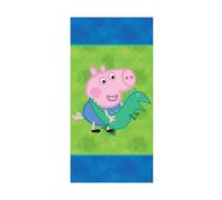 Peppa Pig George Telo da Spiaggia 140x70cm Cotone Dinosauro Verde Blu Bambini