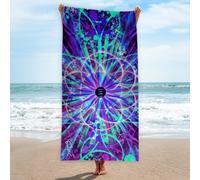 Asciugamano Da Spiaggia Trippy Spirograph In Microfibra - 150Cm X 75Cm