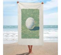Asciugamano da spiaggia vintage con palline da golf in microfibra senza sabbia, grandi asciugamani da doccia multiuso assorbenti per bagno piscina 130 x 80 cm