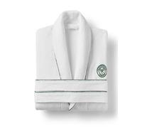 Asciugamano da tennis Wimbledon Cotton Terry Baseline Robe - white/green - Bianco