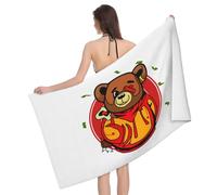 Asciugamano da Viaggio Crazy Bear Ultra Assorbente Asciugamano Mare Portatile Telo Mare in Microfibra per Palestra Viaggio Yoga 80X130Cm