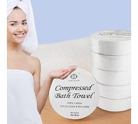 Asciugamano da viaggio riutilizzabile compresso, più grande e spesso, asciugamano da bagno usa e getta per campeggio, escursionismo, spiaggia, nuoto (160 x 78,7 cm, 6 pezzi)