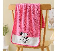 Asciugamano della serie Snoopy, edizione rosa, 1 pezzo, 75*35 cm, realizzato in tessuto altamente assorbente e morbido, materiale delicato sulla pelle, tessitura anti-distacco, bassa allergenicità, co