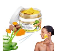 Asciugamano detergente all'acido cogico alla curcuma, 50 pezzi, deterge delicatamente i pori e rimuove sporco, olio e trucco