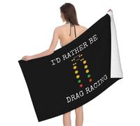 Asciugamano Doccia I'd Rather Be Drag Racing Resistente Asciugamano Mare Portatile Telo Mare per Viaggio Spa Picnic 80X130Cm