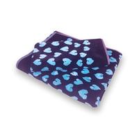 Asciugamano e ospite set 1+1 in spugna Carrara AMOUR cuori fondo nero