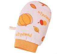 Asciugamano esfoliante per il corpo, realizzato con fibra vegetale e cotone poliestere, rimuove efficacemente le cellule morte della pelle, include anello per appendere (giallo)