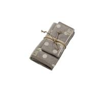 Fazzini Asciugamano Ospite (Coppia 1+1) - Pois - Naturale